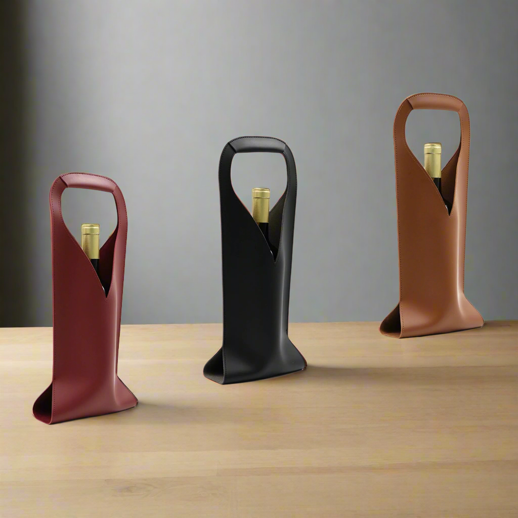 Vignette Leather Bottle Carrier