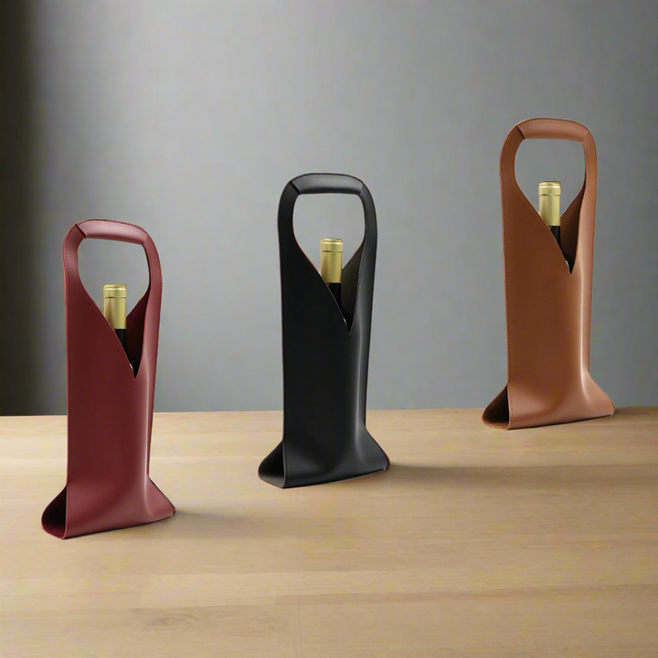 Vignette Leather Bottle Carrier