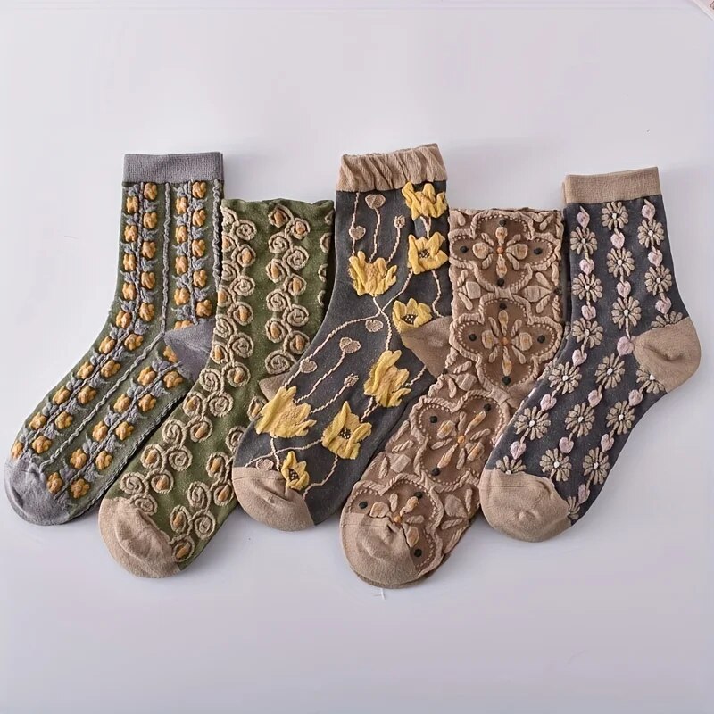 Olive Bloom Socks
