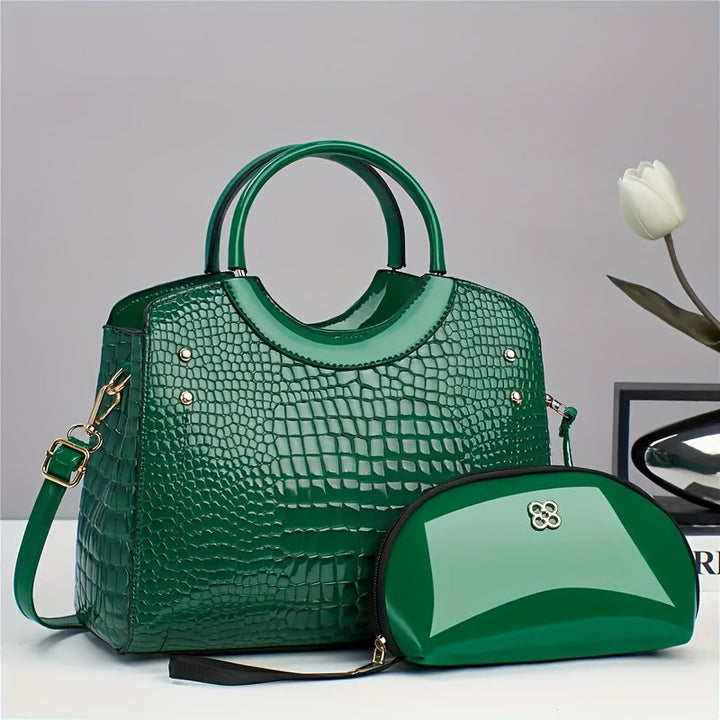 Cassia Croc Bag Set