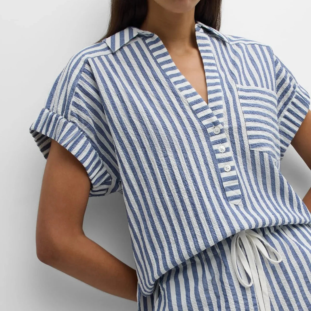 Hannah Stripe Two-Piece Set