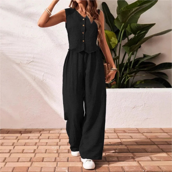Elvara Sage linen Set