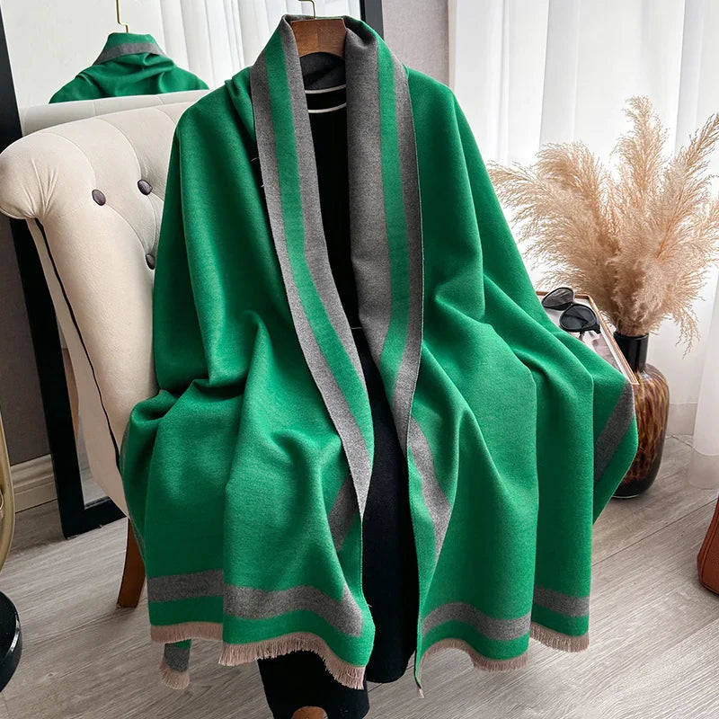 Serin Chic Border Scarf