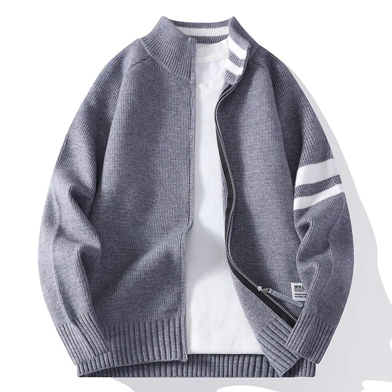 Miles Textured Zip Cardigan