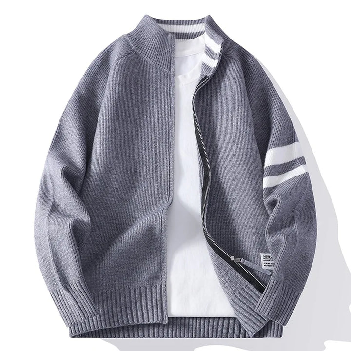 Miles Textured Zip Cardigan