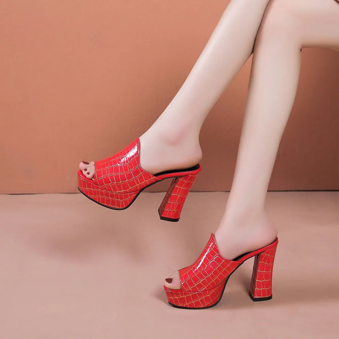 Palermo Croc Heels