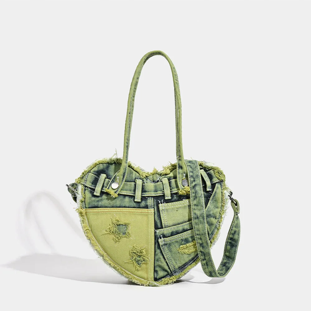 Varese Denim Heart Bag
