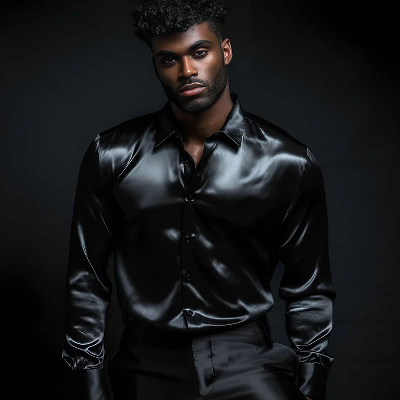 Adrano Satin Button Shirt