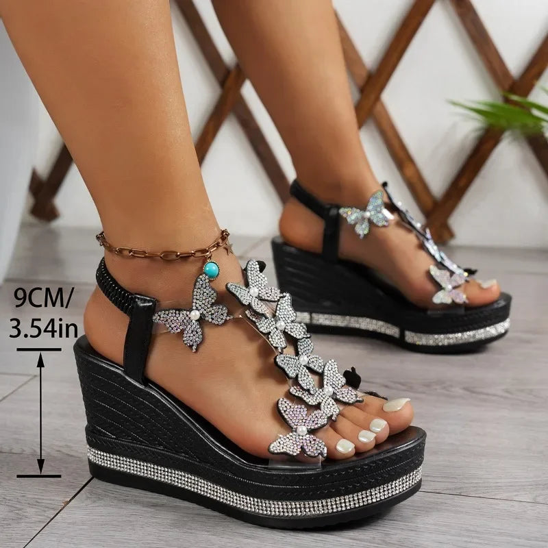 Bella Butterfly Platform Sandals