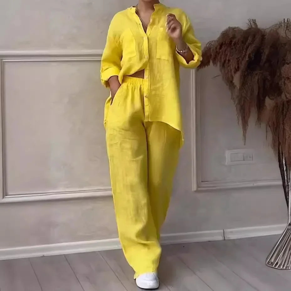 Calista linen dress Set