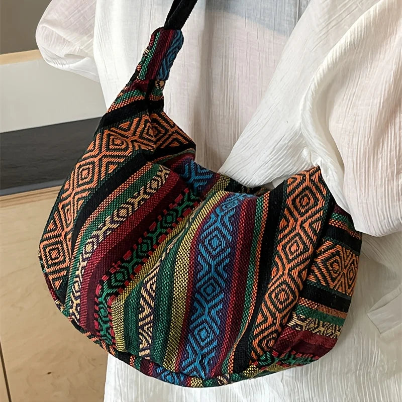 Elena Canvas Shoulder Bag