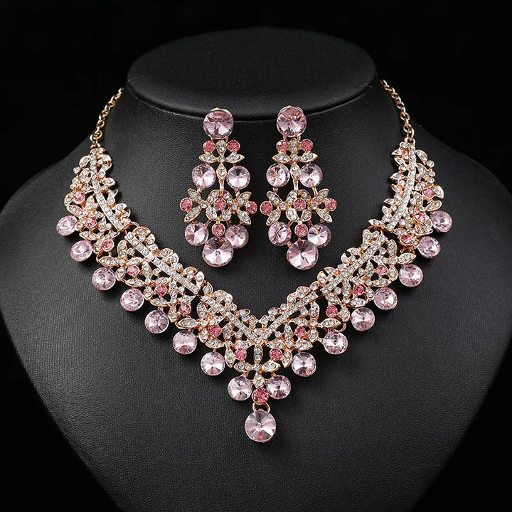 Rosaline Crystal Necklace Set
