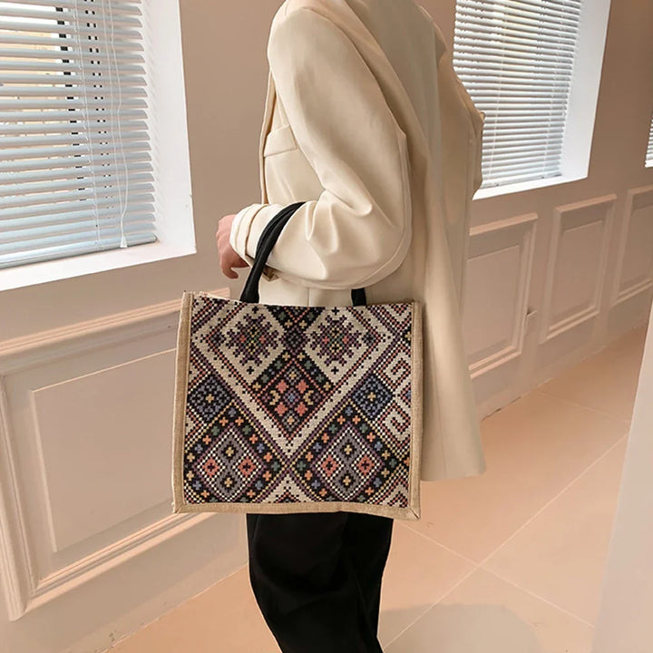 Bianca Patterned Tote Bag