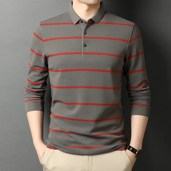 Harvey Stripe Knit Polo