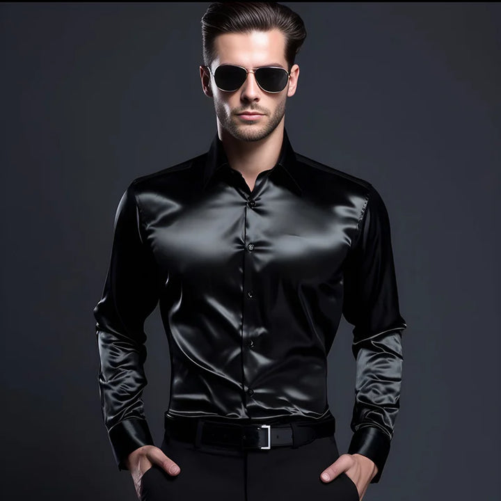 Adrano Satin Button Shirt