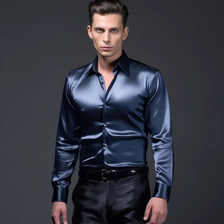 Adrano Satin Button Shirt