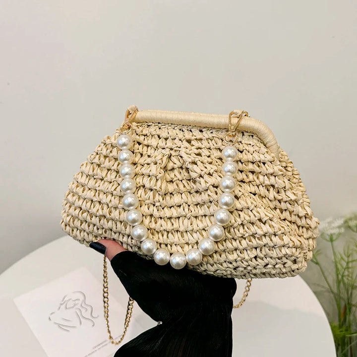 Isola Pearl Straw Bag