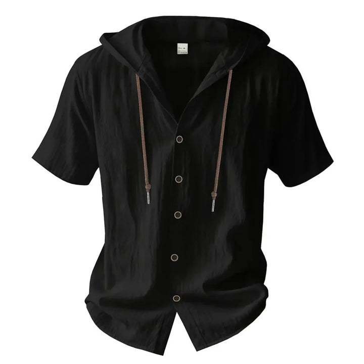 Spencer Linen Short sleeve Hoodie