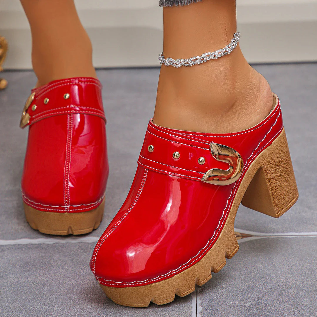 Lunella Block Heel Clogs