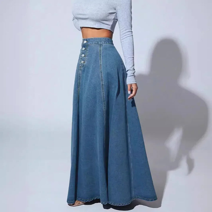 Dakota Denim Button Skirt