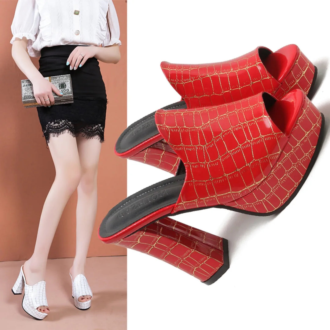 Palermo Croc Heels