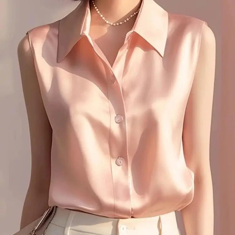 Alva Satin Summer Blouse