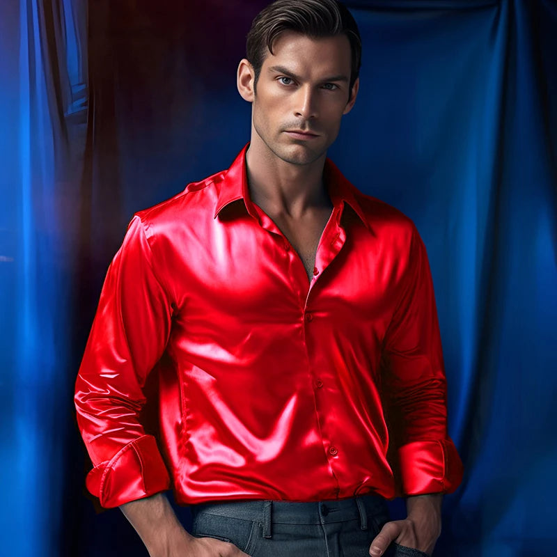 Adrano Satin Button Shirt