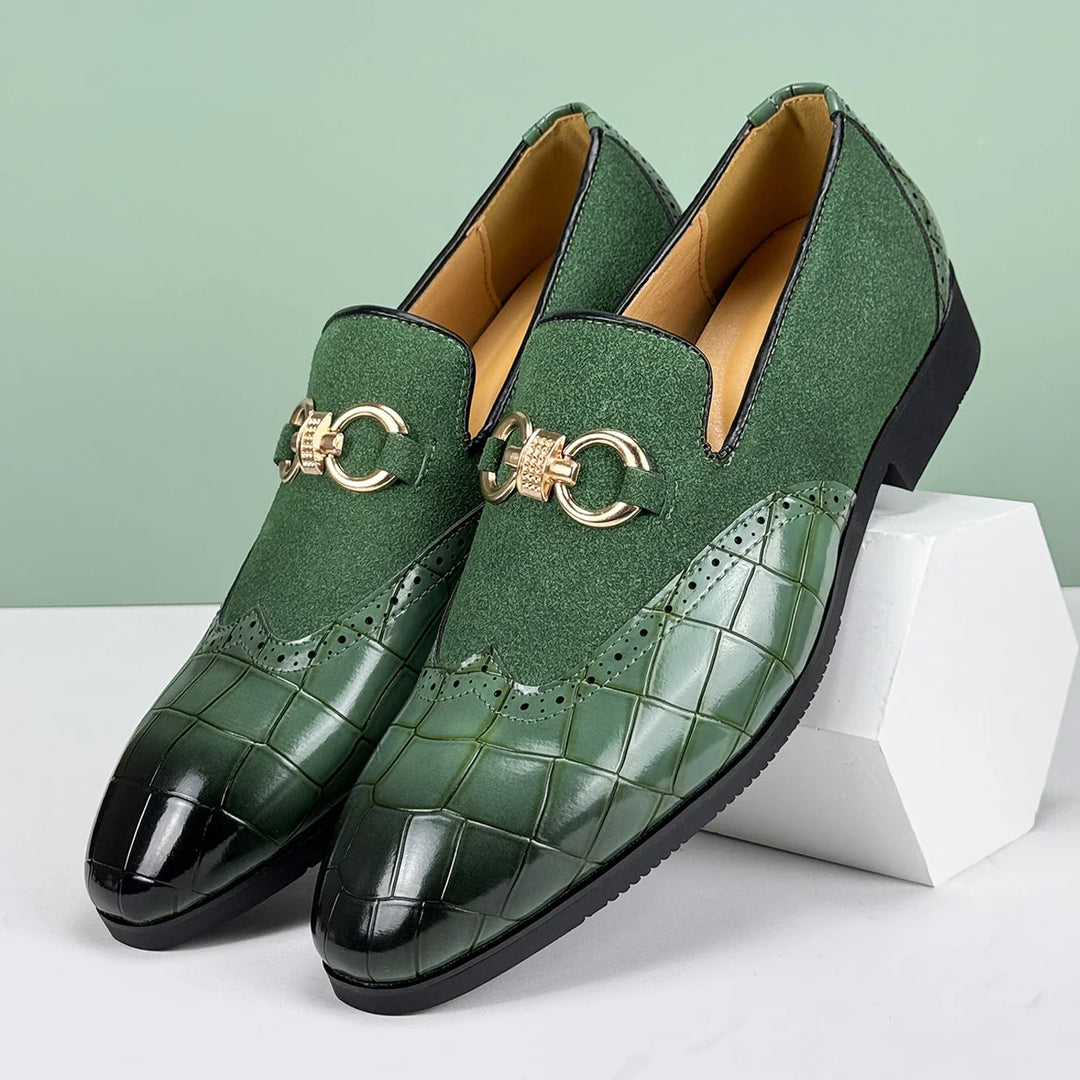 Cassiel Patent Suede Loafers