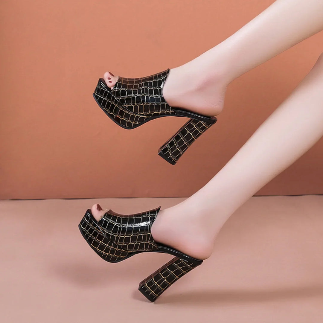 Palermo Croc Heels