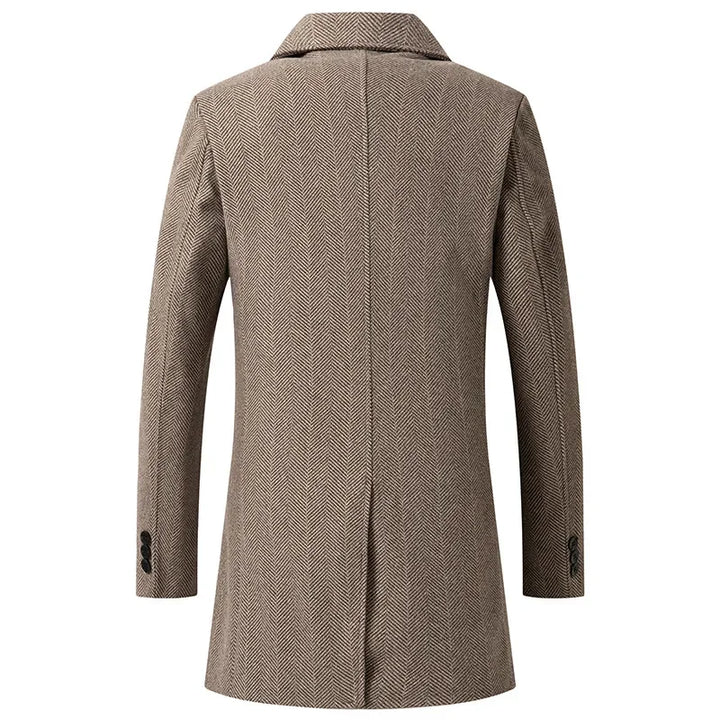 Herringbon Wool Overcoat