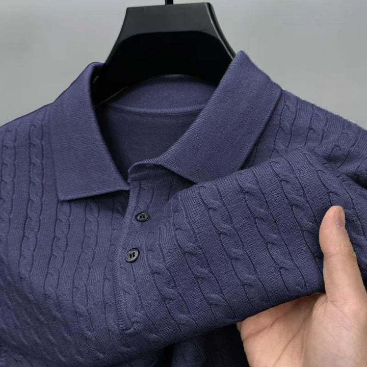 Calderon Cable Knit Polo