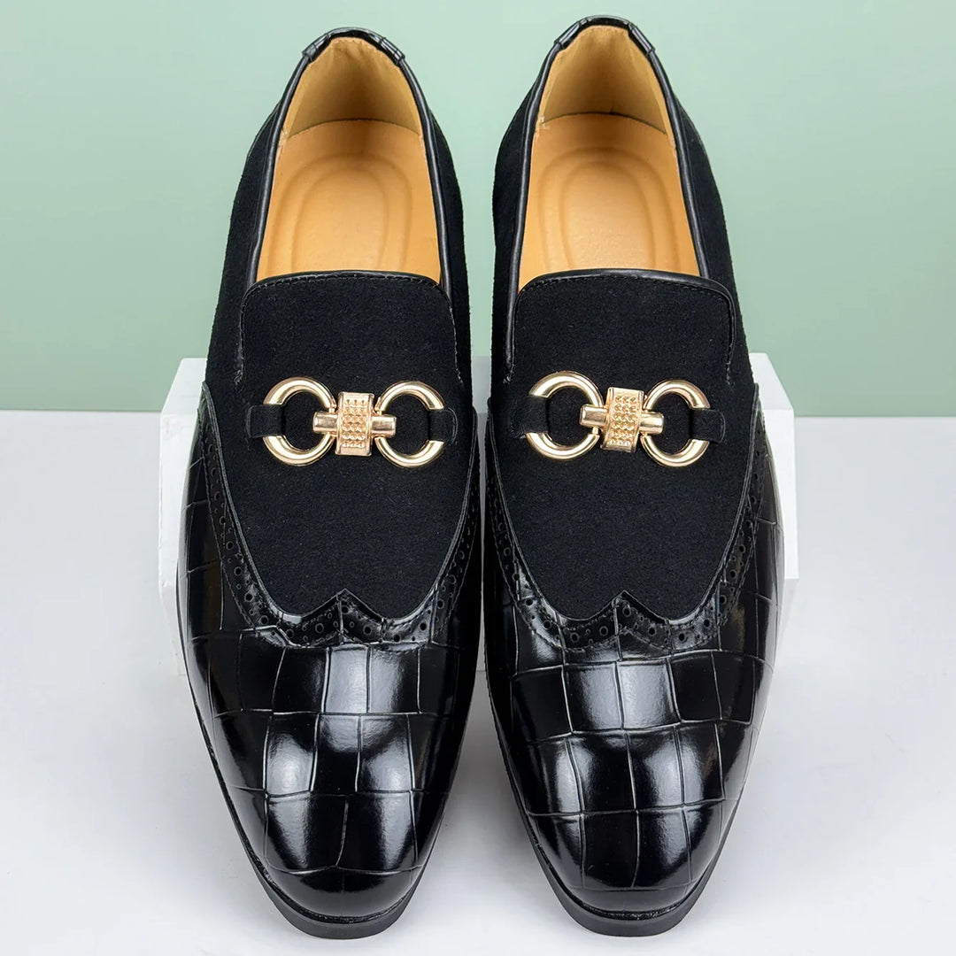 Cassiel Patent Suede Loafers