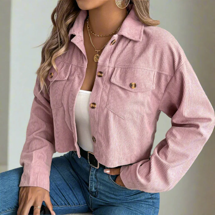 Sloane Cropped Cord Overshirt