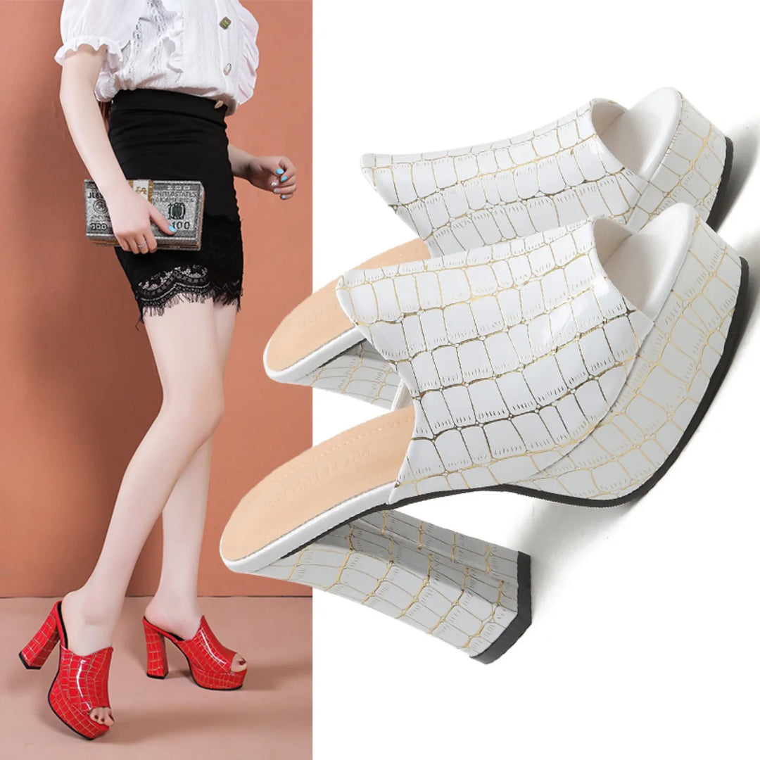 Palermo Croc Heels