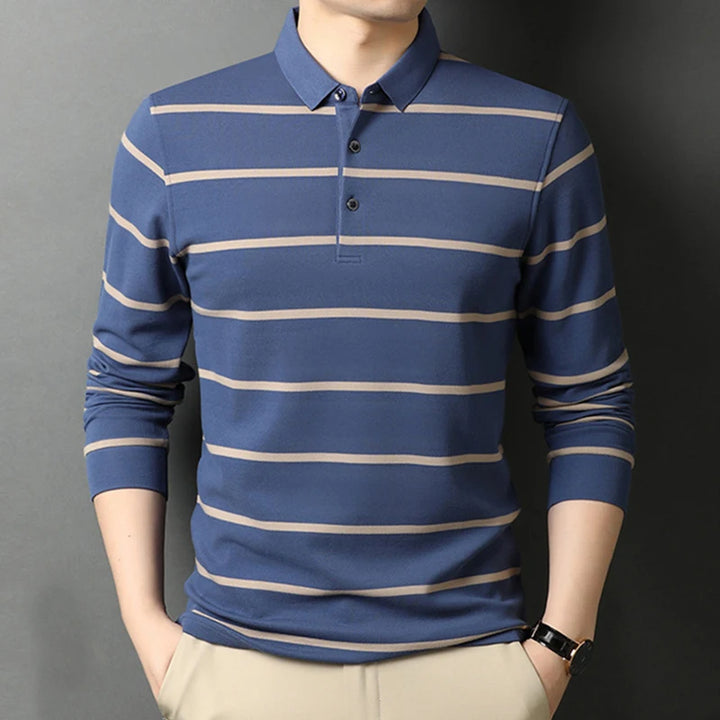Harvey Stripe Knit Polo