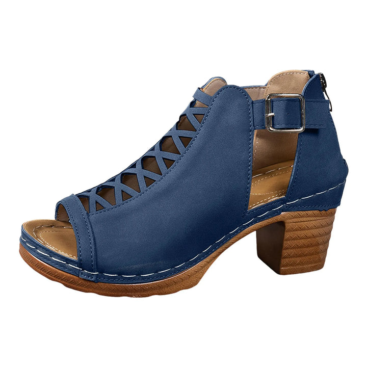 Marzel Cutout Block Sandals
