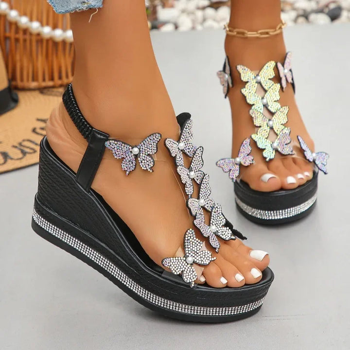 Bella Butterfly Platform Sandals