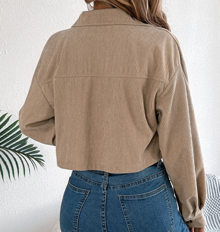 Sloane Cropped Cord Overshirt