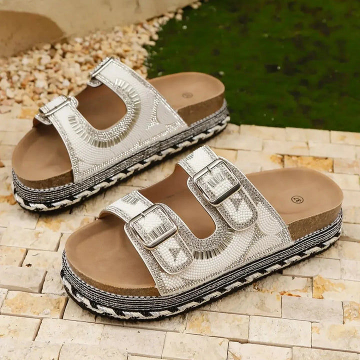 Mavis Beaded Comfort Slides