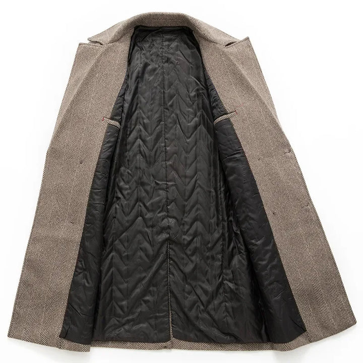 Herringbon Wool Overcoat