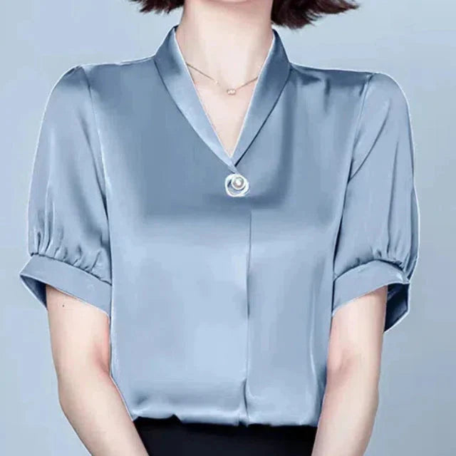Liora Pearl Satin Blouse