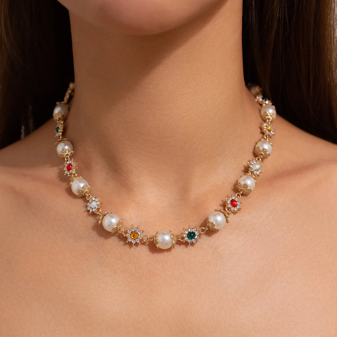 Estelle Gem Pearl Choker