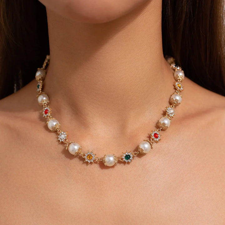 Estelle Gem Pearl Choker