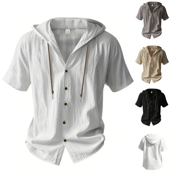 Spencer Linen Short sleeve Hoodie