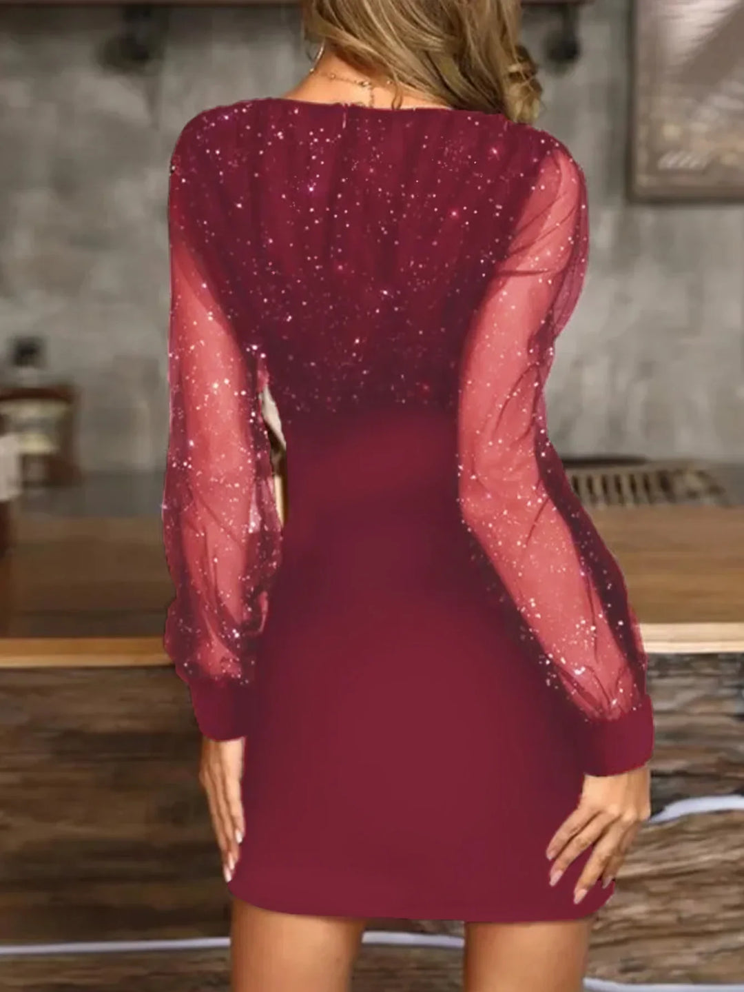 Camila Mesh SleevesDress