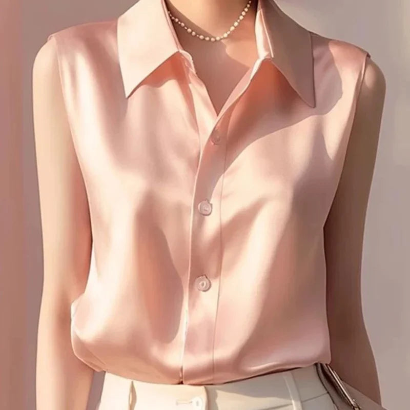 Alva Satin Summer Blouse