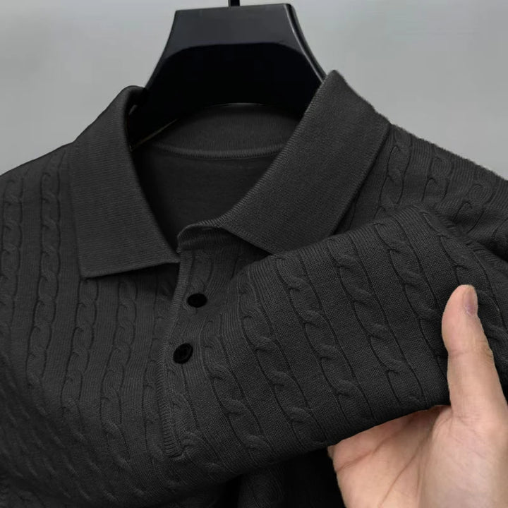 Calderon Cable Knit Polo