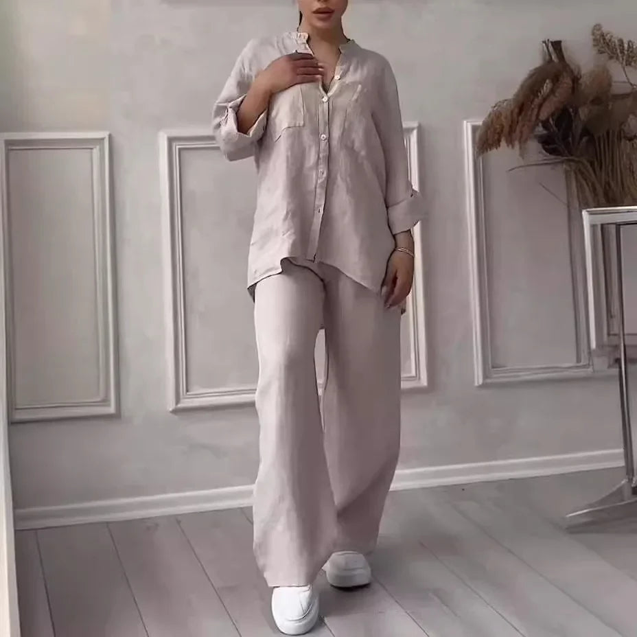 Calista linen dress Set