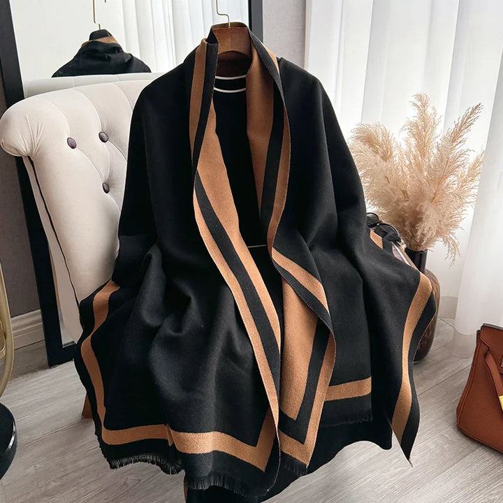 Serin Chic Border Scarf