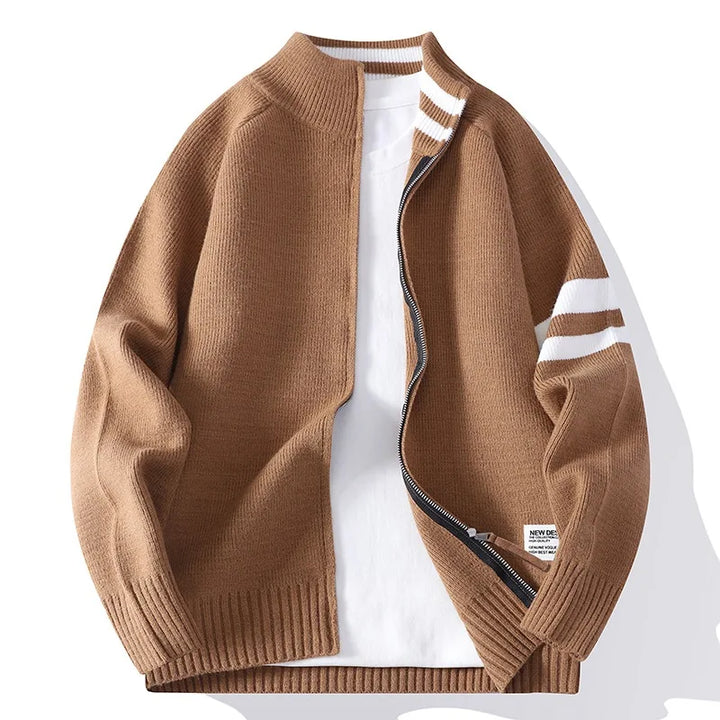 Miles Textured Zip Cardigan